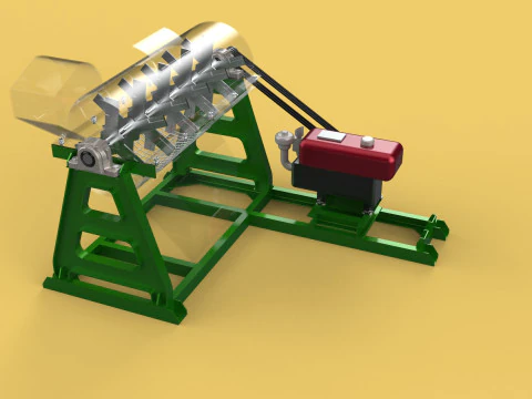 WASTE SHREDDER CRUSHER MACHINE GARBAGE RUBBISH JUNK COMPOSTER 3D Model