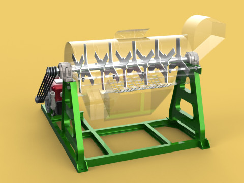 WASTE SHREDDER CRUSHER MACHINE GARBAGE RUBBISH JUNK COMPOSTER 3D-Modell