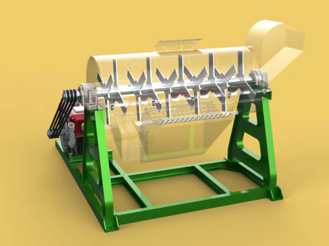 WASTE SHREDDER CRUSHER MACHINE GARBAGE RUBBISH JUNK COMPOSTER 3D Model