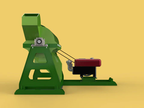 WASTE SHREDDER CRUSHER MACHINE GARBAGE RUBBISH JUNK COMPOSTER 3D Model