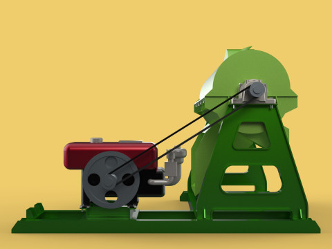WASTE SHREDDER CRUSHER MACHINE GARBAGE RUBBISH JUNK COMPOSTER 3D-Modell