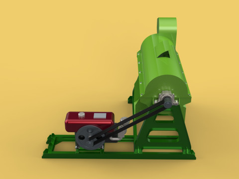 WASTE SHREDDER CRUSHER MACHINE GARBAGE RUBBISH JUNK COMPOSTER 3D-Modell