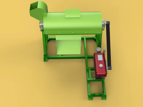WASTE SHREDDER CRUSHER MACHINE GARBAGE RUBBISH JUNK COMPOSTER 3D Model
