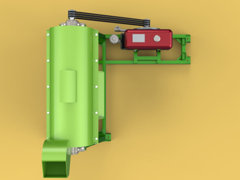 WASTE SHREDDER CRUSHER MACHINE GARBAGE RUBBISH JUNK COMPOSTER 3D-Modell
