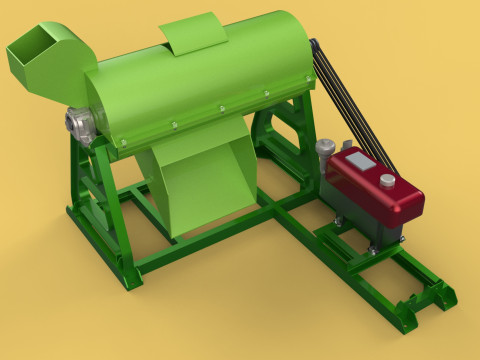 WASTE SHREDDER CRUSHER MACHINE GARBAGE RUBBISH JUNK COMPOSTER 3D-Modell