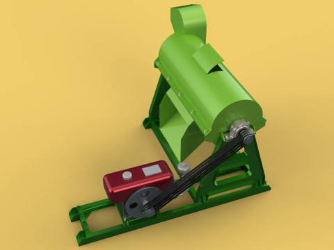 WASTE SHREDDER CRUSHER MACHINE GARBAGE RUBBISH JUNK COMPOSTER 3D-Modell