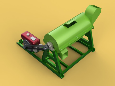WASTE SHREDDER CRUSHER MACHINE GARBAGE RUBBISH JUNK COMPOSTER 3D-Modell