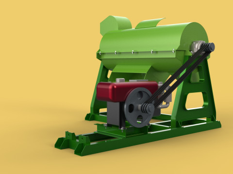 WASTE SHREDDER CRUSHER MACHINE GARBAGE RUBBISH JUNK COMPOSTER 3D-Modell