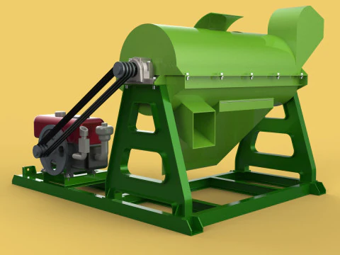 WASTE SHREDDER CRUSHER MACHINE GARBAGE RUBBISH JUNK COMPOSTER 3D Model