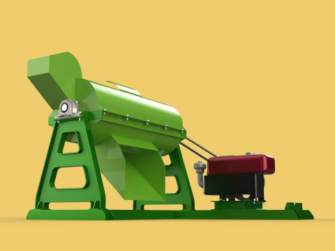 WASTE SHREDDER CRUSHER MACHINE GARBAGE RUBBISH JUNK COMPOSTER 3D-Modell