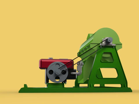 WASTE SHREDDER CRUSHER MACHINE GARBAGE RUBBISH JUNK COMPOSTER 3D Model