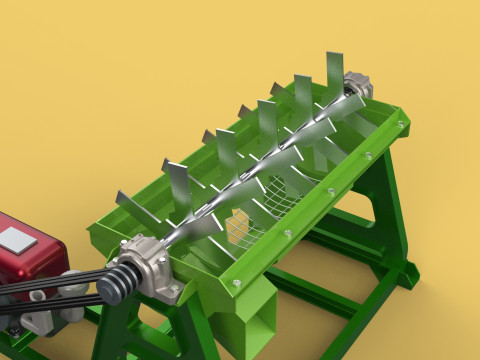 WASTE SHREDDER CRUSHER MACHINE GARBAGE RUBBISH JUNK COMPOSTER 3D-Modell
