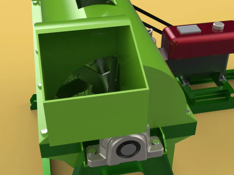 WASTE SHREDDER CRUSHER MACHINE GARBAGE RUBBISH JUNK COMPOSTER 3D Model
