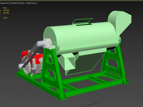 WASTE SHREDDER CRUSHER MACHINE GARBAGE RUBBISH JUNK COMPOSTER 3D Model
