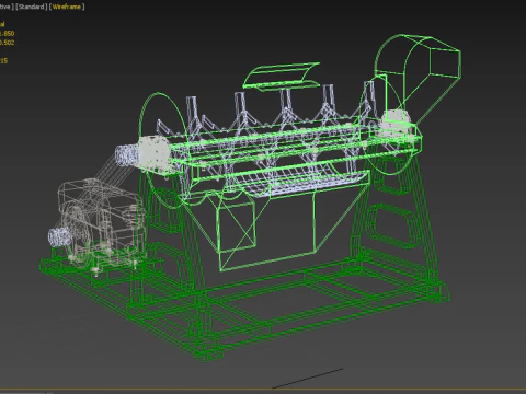 WASTE SHREDDER CRUSHER MACHINE GARBAGE RUBBISH JUNK COMPOSTER 3D Model