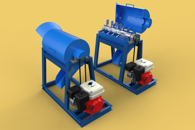 GARBAGE SHREDDER CRUSHER MACHINE WASTE RUBBISH CUTTING COMPOSTER 3D Model .c4d .max .obj .3ds .fbx .stl .blend