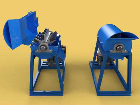 GARBAGE SHREDDER CRUSHER MACHINE WASTE RUBBISH CUTTING COMPOSTER 3D Model