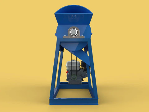 GARBAGE SHREDDER CRUSHER MACHINE WASTE RUBBISH CUTTING COMPOSTER 3D Model