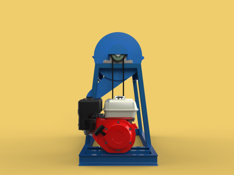 GARBAGE SHREDDER CRUSHER MACHINE WASTE RUBBISH CUTTING COMPOSTER 3D Model