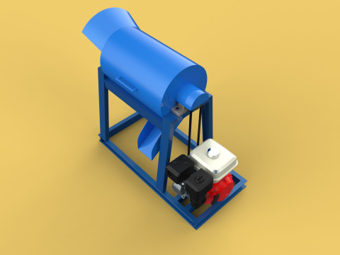 GARBAGE SHREDDER CRUSHER MACHINE WASTE RUBBISH CUTTING COMPOSTER 3D Model