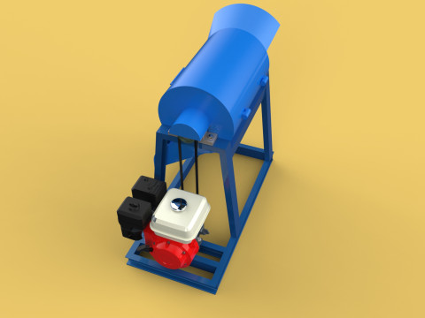 GARBAGE SHREDDER CRUSHER MACHINE WASTE RUBBISH CUTTING COMPOSTER 3D Model