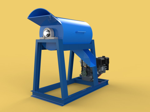 GARBAGE SHREDDER CRUSHER MACHINE WASTE RUBBISH CUTTING COMPOSTER 3D Model