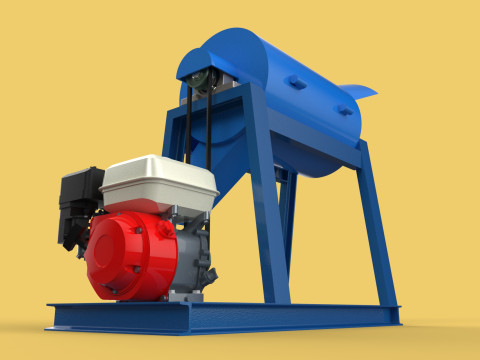 GARBAGE SHREDDER CRUSHER MACHINE WASTE RUBBISH CUTTING COMPOSTER 3D Model