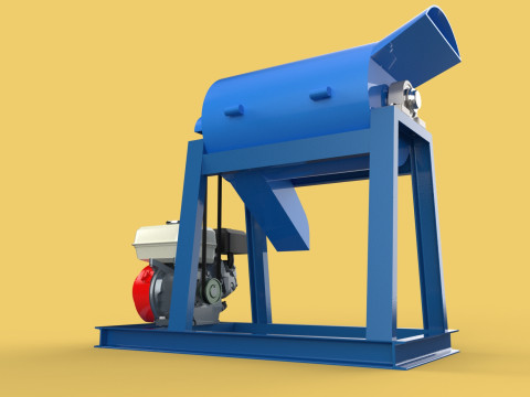 GARBAGE SHREDDER CRUSHER MACHINE WASTE RUBBISH CUTTING COMPOSTER 3D Model
