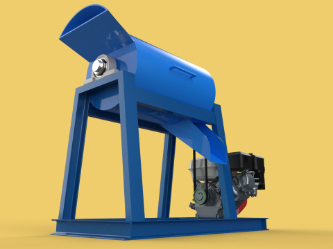 GARBAGE SHREDDER CRUSHER MACHINE WASTE RUBBISH CUTTING COMPOSTER 3D Model