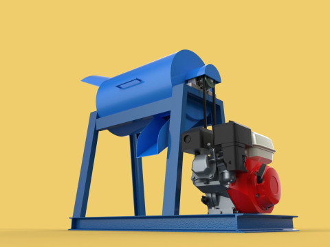 GARBAGE SHREDDER CRUSHER MACHINE WASTE RUBBISH CUTTING COMPOSTER 3D Model