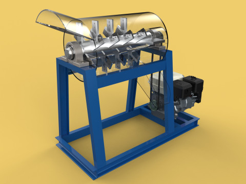 GARBAGE SHREDDER CRUSHER MACHINE WASTE RUBBISH CUTTING COMPOSTER 3D Model