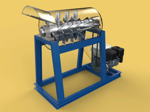 GARBAGE SHREDDER CRUSHER MACHINE WASTE RUBBISH CUTTING COMPOSTER 3D Model