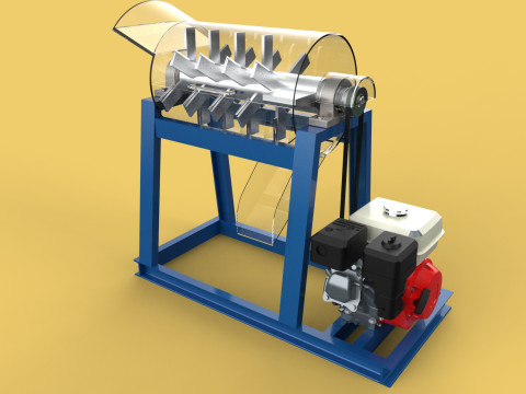 GARBAGE SHREDDER CRUSHER MACHINE WASTE RUBBISH CUTTING COMPOSTER 3D Model
