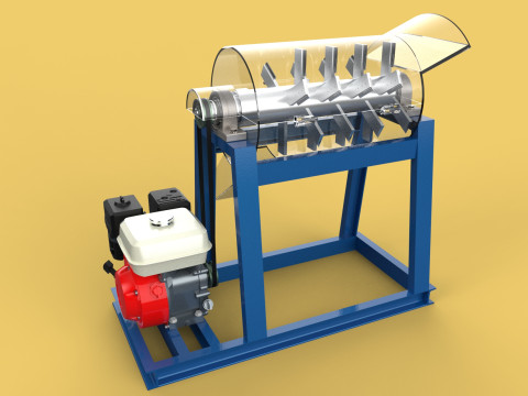 GARBAGE SHREDDER CRUSHER MACHINE WASTE RUBBISH CUTTING COMPOSTER 3D Model