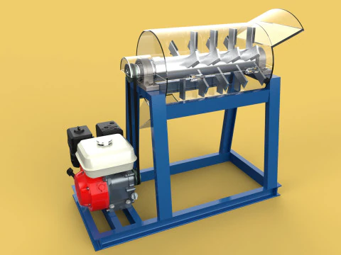 GARBAGE SHREDDER CRUSHER MACHINE WASTE RUBBISH CUTTING COMPOSTER 3D Model