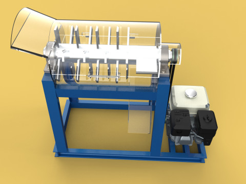 GARBAGE SHREDDER CRUSHER MACHINE WASTE RUBBISH CUTTING COMPOSTER 3D Model