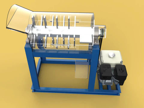 GARBAGE SHREDDER CRUSHER MACHINE WASTE RUBBISH CUTTING COMPOSTER 3D Model