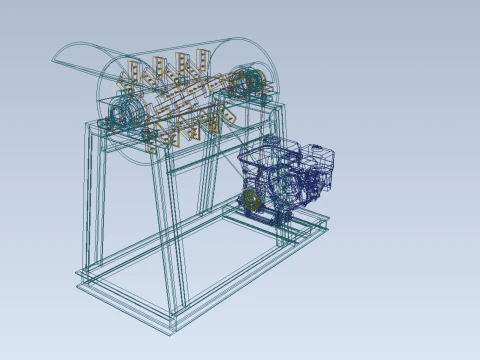 GARBAGE SHREDDER CRUSHER MACHINE WASTE RUBBISH CUTTING COMPOSTER 3D Model
