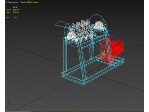 GARBAGE SHREDDER CRUSHER MACHINE WASTE RUBBISH CUTTING COMPOSTER 3D Model