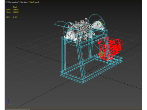 GARBAGE SHREDDER CRUSHER MACHINE WASTE RUBBISH CUTTING COMPOSTER 3D Model