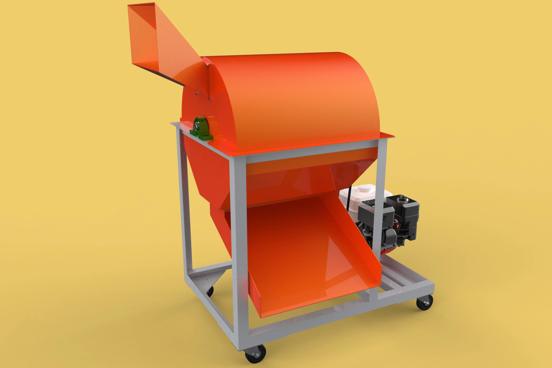 RUBBISH SHREDDER CRUSHER MACHINE WASTE GARBAGE CUTTING COMPOSTER 3D Model .c4d .max .obj .3ds .fbx .stl .blend 