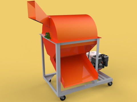 RUBBISH SHREDDER CRUSHER MACHINE WASTE GARBAGE CUTTING COMPOSTER 3D Model