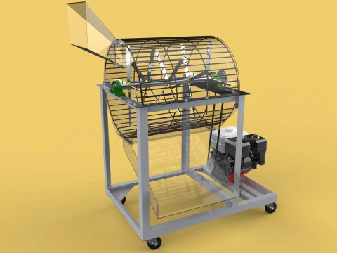 RUBBISH SHREDDER CRUSHER MACHINE WASTE GARBAGE CUTTING COMPOSTER 3D Model