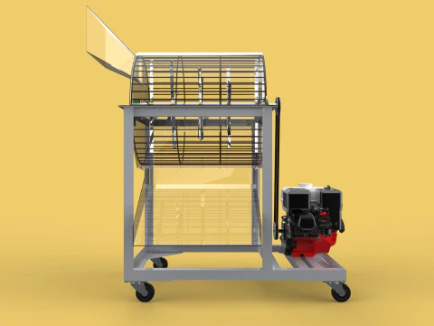 RUBBISH SHREDDER CRUSHER MACHINE WASTE GARBAGE CUTTING COMPOSTER 3D Model
