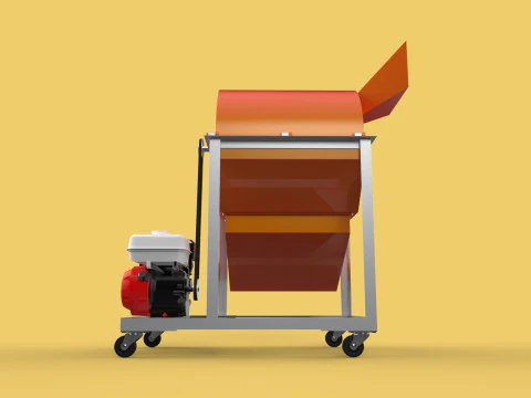 RUBBISH SHREDDER CRUSHER MACHINE WASTE GARBAGE CUTTING COMPOSTER 3D Model