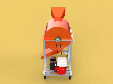 RUBBISH SHREDDER CRUSHER MACHINE WASTE GARBAGE CUTTING COMPOSTER 3D Model