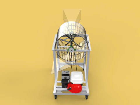 RUBBISH SHREDDER CRUSHER MACHINE WASTE GARBAGE CUTTING COMPOSTER 3D Model
