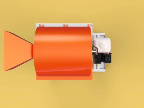 RUBBISH SHREDDER CRUSHER MACHINE WASTE GARBAGE CUTTING COMPOSTER 3D Model