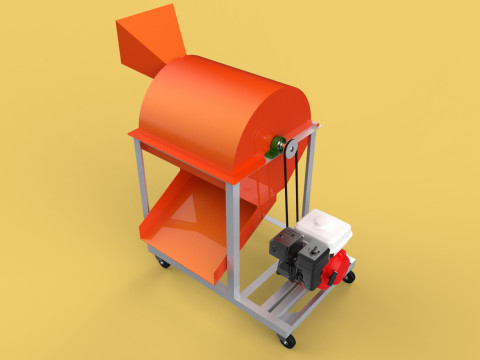 RUBBISH SHREDDER CRUSHER MACHINE WASTE GARBAGE CUTTING COMPOSTER Modelo 3D