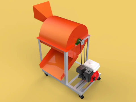 RUBBISH SHREDDER CRUSHER MACHINE WASTE GARBAGE CUTTING COMPOSTER 3D Model